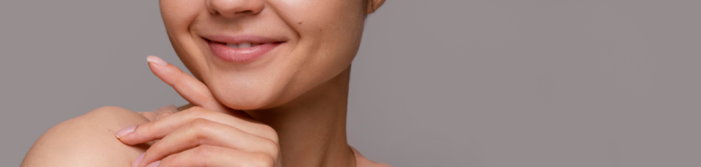 Young woman with clear skin